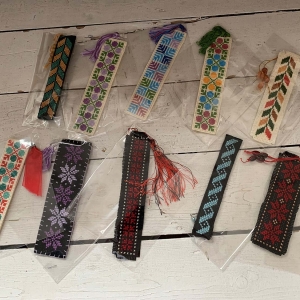 Handmade embroidered bookmark